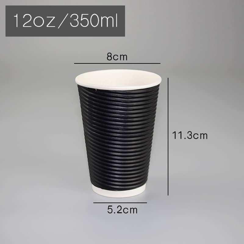 Horizontal corrugated cup 12oz