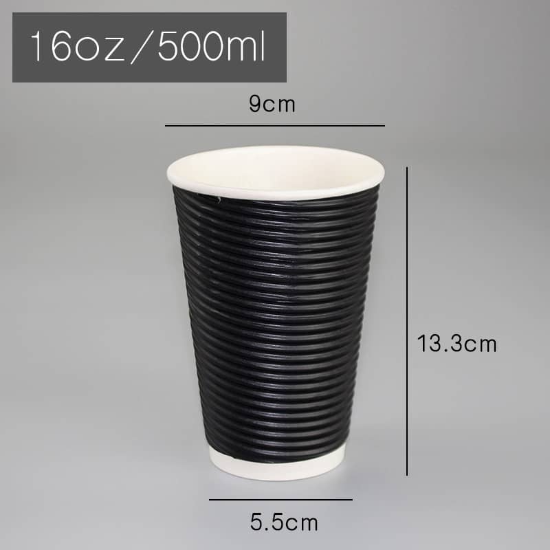 Horizontal corrugated cup 16oz