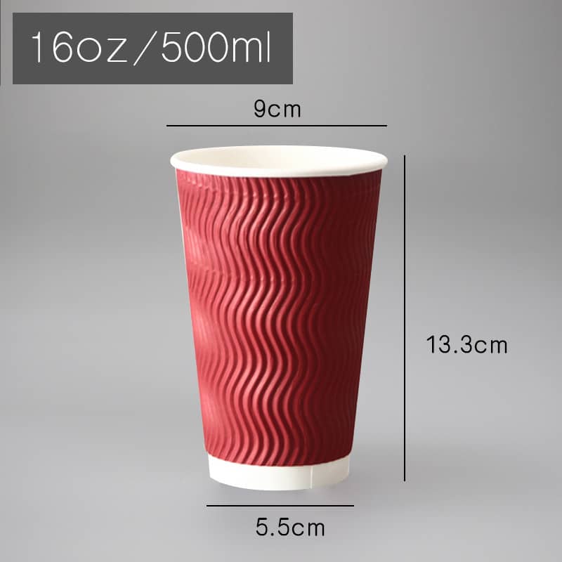 Ripple corrugated cup 16oz