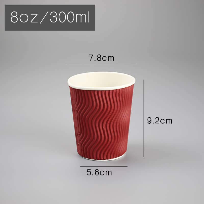 Ripple corrugated cup8 oz