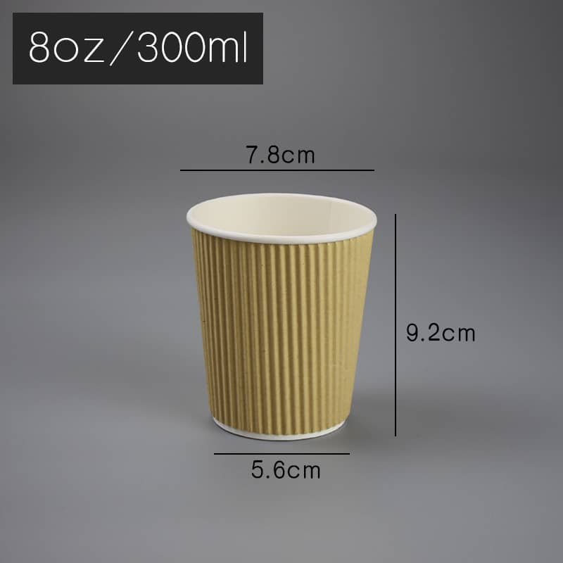 Vertical corrugated cup 8oz