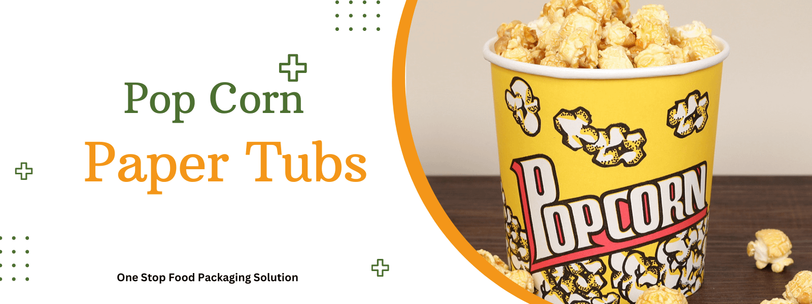 pop corn paper tubs